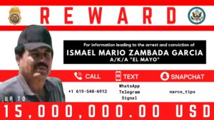 Zambada wanted poster FBI Reward